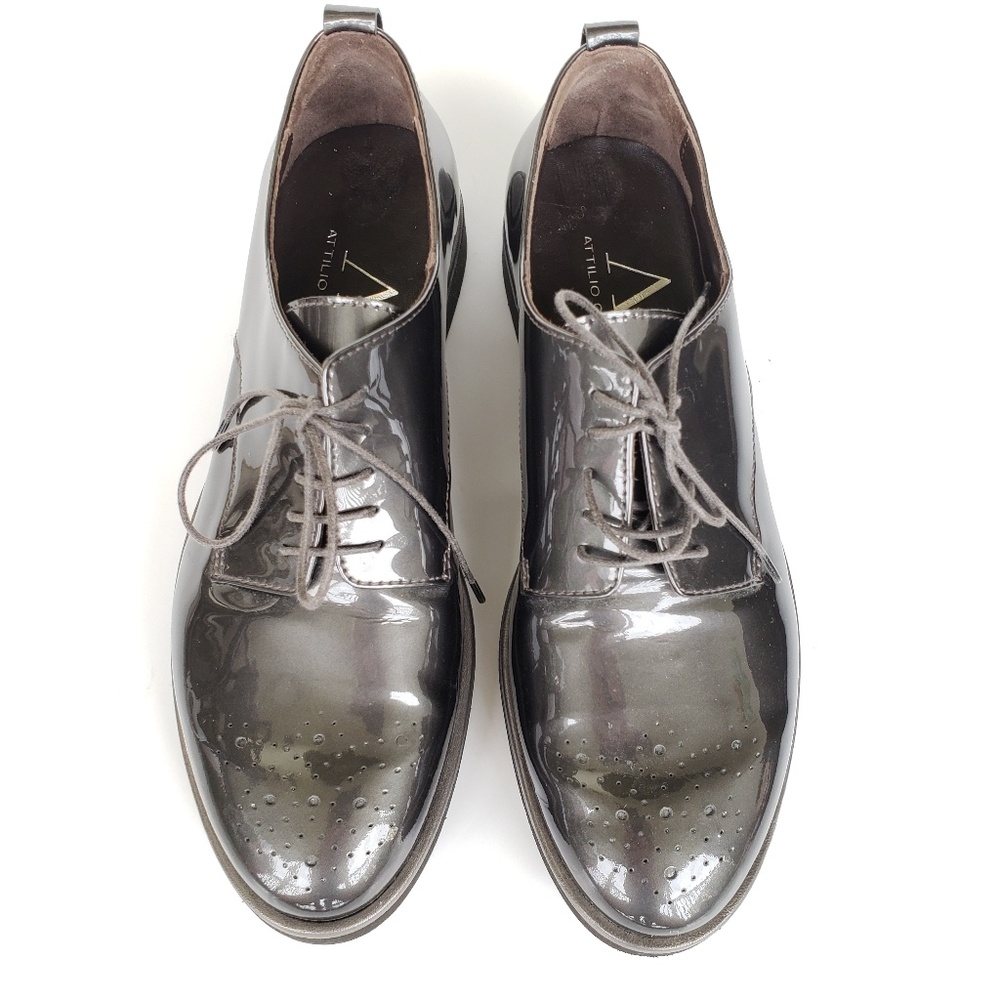 AGL Parker Charcoal Patent Oxfords Size 8.5 - Picture 3 of 7